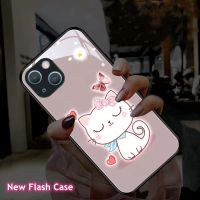 เคสกระจกกันกระแทกลายผีเสื้อผึ้งหรูหราสำหรับ iPhone 7 8 Plus 1112 Pro X XS XR MAX ที่ครอบเรียกแสงควบคุมเสียงอะคูสติก