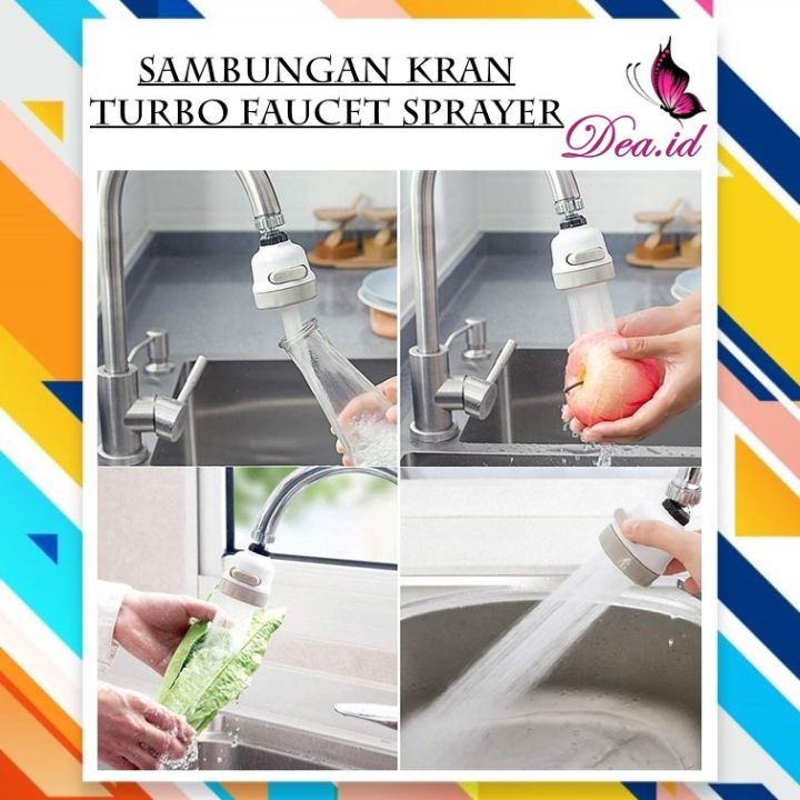 Deashope Sambungan Kran Spray Air Turbo Faucet Sprayer 360 Rotasi Lazada Indonesia 0156