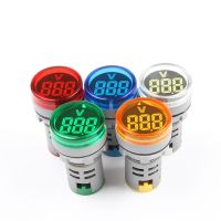 ใหม่220V Ac 22Mm จอแสดงผลดิจิตอล Led Mini แสดงผลแรงดันไฟฟ้าโวลต์มิเตอร์แสดงผลการทดสอบสัญญาณไฟเครื่องมือวัดนาที