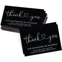 ▤◕✖ 30pcs/pack Black White Cards Thank You for Your Order Card for Supporting Business Small Shop Gift Decoration Greeting Card