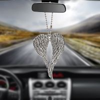 Car accessories antique silver angel wings pendant The interior decoration of the car is on the rearview mirror of the car