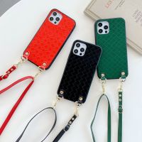 Fashion Luxury Woven Phone Case For Samsung A31 A41 A51 A71 A10 A20 A30 A40 A50 A60 A70 A80 Lanyard Neck Strap Cord Rope Cover