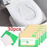 【LZ】✷☃  Tampa de assento sanitário descartável portátil degradável solúvel água viagem camping hotel acessórios do banheiro 10 pcs 30pcs