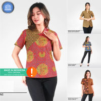 Womens Short Sleeve Blouse Batik For Formal/Informal Cotton