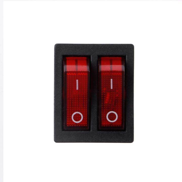 dual-เครื่องโยกเรือสวิทช์6-pin-on-off-สีเขียวสีแดง20a-125v-ac