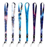 Tali Leher Warna-warni Multifungsi Gantungan Kunci Tali Ponsel Lanyard Tali Leher Tali Anti-hilang Lanyard Tempat Lencana Lanyard