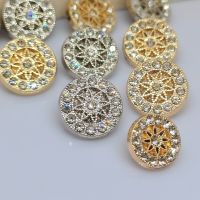 12/15/20MM Fashion Luxury Rhinestone Star Design Metal Buttons Of Clothing Wholesale Decor High Quality Button Makers Sewing DIY Haberdashery