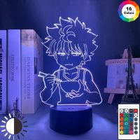 3d Lamp X Killua Led for Kids Bedroom Decor Hxh Night Acrylic Cute