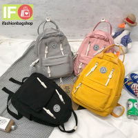 ifashionbagshop(IF1108) -L1กระเป๋าเป้มินิถือได้ผ้าโพลีเอส สีสันน่ารัก