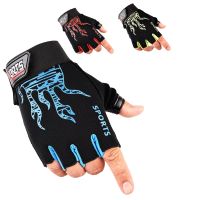 hotx【DT】 Anti-Slip Fingerless Men Half Fishing Cycling Gloves Outdoor Sport Camping