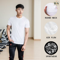 R.K.S. GARMENT เสื้อสีขาว คอกลม แขนสั้น ผ้าไมโคร เสื้อกีฬา เสื้อไมโครสีขาว SPORTSWEAR