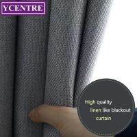 (Feiying Auto) Ycentre Faux Linen 70 -85แรเงาที่กำหนดเองทำฉนวนสไตล์โมเดิร์นสีทึบ Blackout Curtain สำหรับห้องนั่งเล่น Window - Curtain - AliExpress