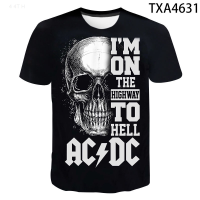 2023 NEW New Ac/dc 3d Printed Short Sleeved T-shirt, Retro Style, Oversized And Fashionable, Suitable for Men And Teenagers fashion t-shirt