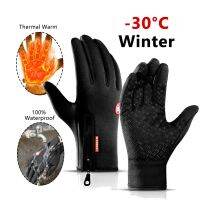 Winter Cycling Gloves Bicycle Warm Touchscreen Full Finger Gloves Waterproof Skiing Motorcycle Riding Thermal Guantes Ciclismo