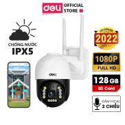 Camera Wifi IP ngoài trời chống nước PTZ Deli Full HD 1080P xoay 360 độ