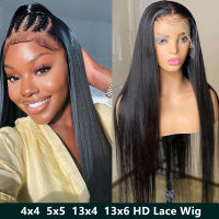 Straight 13X4 Lace Front Human Hair Wigs HD Lace Frontal Human Hair Wigs Raw Indian Remy 4x4 Closure Wigs For Black Women