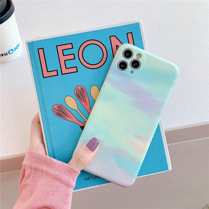 fashion2023tie-dye-gradient-thin-soft-tpu-สำหรับ-13-12-mini-11-pro-x-xr-xs-max-7-8-plus-ยางซิลิโคน-e-slim-marble