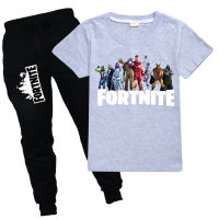 Fortnites ชายกางเกงจ็อกกิ้งชุดเสื้อแขนสั้นสำหรับเด็กหญิงเสื้อยืดยาวกางเกงชุดออกกำลังกายผู้ชายและผู้หญิงสั้นเสื้อยืดแขนยาว + กางเกง1005เสื้อผ้าเด็กฤดูร้อนสบายๆแฟชั่นชุด