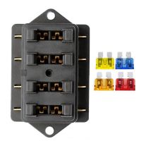 4 Way Fuse Box DC 12V 24V Max DC 30V Car Truck Auto Blade Fuse Box Holder 4 Way Circuit Standard Blade Fuse Box Block Holder