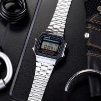 *Casio นาฬิกาข้อมือชาย+หญิง รุ่น A168WA-1A SILVER สินค้าใหม่ ประกันร้านค้า