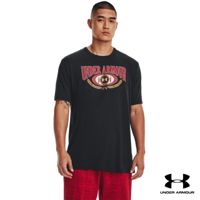 Under Armour UA Mens Collegiate Branded Short Sleeve อันเดอร์ อาร์เมอร์ เสื้อออกกำลังกายสำหรับเทรนนิ่ง สำหรับผู้ชาย