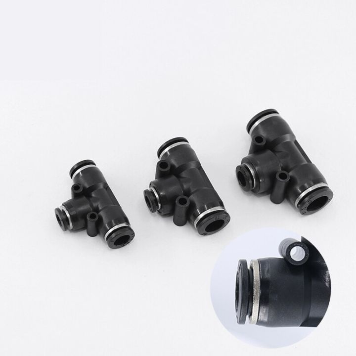 qdlj-black-1pc-peg-series-pneumatic-fitting-t-type-one-touch-push-in-quick-fittings