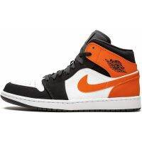 2023 Original J 1 Mid Shattered Backboard Black White Orange 554724 058 Size 39-45 Basketball shoes sports shoes LJR high quality G407