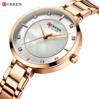 [Aishang watch industry]Curren ผู้หญิงนาฬิกาเรียบง่ายแฟชั่นที่เรียบง่ายสบายๆควอตซ์ Rose Gold/ สีฟ้า/ทอง/สีเงินสีชมพู/ทองสุภาพสตรีนาฬิกาของขวัญเวลา