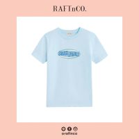 [RAFTnCO.] Savage Savage T-shirt เสื้อยืดคอกลมสีพื้นสกรีนลาย - สีฟ้า/Sky Blue