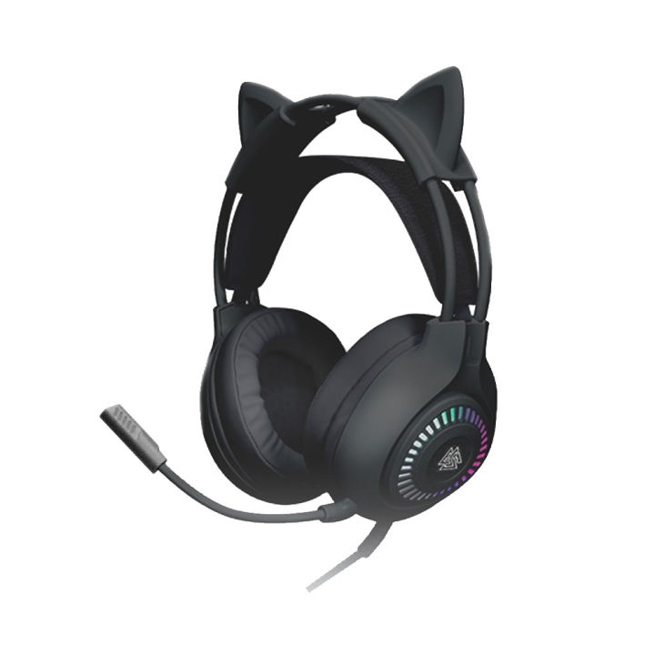 ega-lite-type-h105-หูฟังเกมมิ่ง-gaming-headset-หูฟังแมว-สีพาลเทลสดใส-ถอดหูได้-สาย-usb-2-0