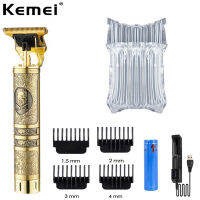 Kemei KM-700D Professional Hair Clipper Barber Hair Trimmer for Men Retro Buddha Cordless Edge Electric Hair Cutting Machine