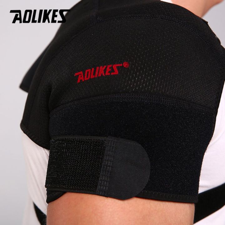 aolikes-adjustable-gym-sports-care-double-shoulder-support-back-brace-guard-strap-wrap-belt-band-pads-black-bandage-men-women