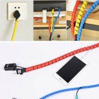 2M 8mm Flexible Spiral Cable Protector PP Wire Cable Organizer Computer Cord Protective Tube Desk Tidy Cable Winder Management Cable Management