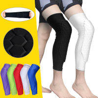 1 Pair Long Honeycomb Basketball MTB Knee Pads Anti-collision Football Leg Sleeve Calf Knee ce Support Running Leg Warmers