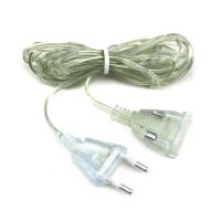 220V Transparent Power Extension Cord 3M 5M EU US String Wire AC Standard Switch Cable Lamp for Christmas New Year String Light
