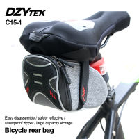 Wheel Up Grey Bicycle Saddle Bag Tube Rear Tail Seatpost Bag Bike Accessories Rainproof Reflective Cycling Bike With Light Hook