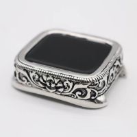 Metal Protector Cover for Apple Watch SE Case Series 7 6 5 4 Carved Style Hard Bumper for iWatch 41mm 45mm 40mm 44mm Shell