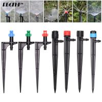 15PCS 90/180/360° Gardens Adjustable Drip Irrigation Sprinkler Misting Nozzles on 13CM Stake Dripper Inserting Ground Sprayer