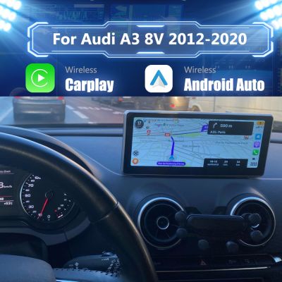 วิทยุติดรถยนต์ลินุกซ์สำหรับ A3 Audi 8V 2012-2020จีพีเอสมัลติมีเดียแอนดรอยด์ชุดวิทยุรถยนต์ไร้สาย Carplay วิทยุนำทางสเตอริโอ