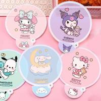 Cute Sanrio Fan Portable And Foldable Group Fan Summer Handle Fan Outdoor Silk Mini Cloth Japanese Handleless Semi-circular Fan Folding Gift Fan Folding T0V9