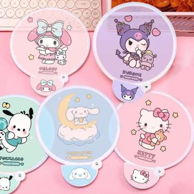 Cute Sanrio Fan Portable And Foldable Group Fan Summer Fan Folding Gift Silk Handle Folding Fan Semi-circular Outdoor Fan Cloth Japanese Handleless Mini I8B8