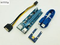 Mini PCIe PCI-E PCI Express Riser Card to PCIE Extender 16X SATA to 6Pin IDE Molex Power Cable for BTC ETH Litecoin Miner Mining Cables