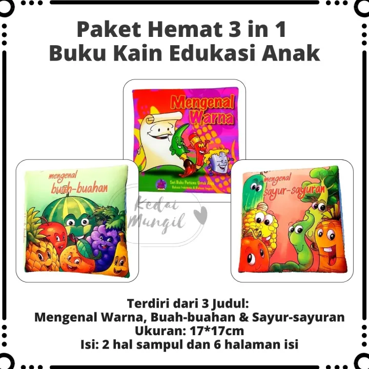 Buntal Buku Bantal Mengenal Warna, Buah-buahan Dan Sayur-sayuran (Seri ...