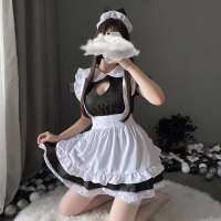 Night listening to sexy lingerie uniform temptation lace role play sexy love cat maid dress P6PQ