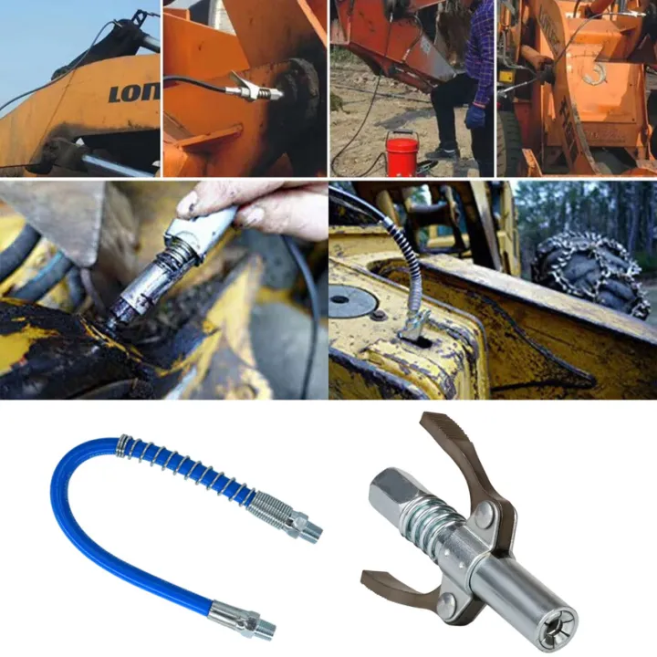 Grease Gun Clutch, 7th Generation Grease Gun Mouthpiece, 1/8 Inch NPT, 10000 PSI, Less Effort