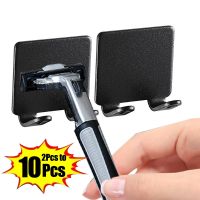 【CC】 2-10Pcs Holder Storage Wall Men Shaving Shaver Shelf Punch Rack Accessories Organization Hooks