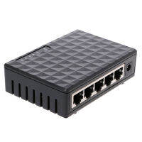 【✨】 The Auto Zone ฮับ USB ขาเข้า RJ45 MINI 5-Ports Fast Ethernet Network Black Switch Hub สำหรับคอมพิวเตอร์โน้ตบุ๊ค PC EU ปลั๊ก19OCT31