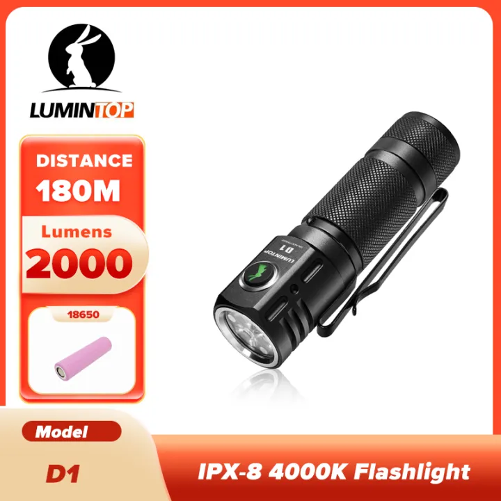 Lumintop D1 LED 2000 Lumens Flashlight 5 modes Triple LED Portable