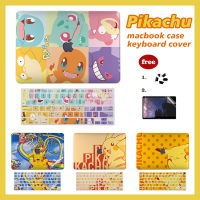 Pikachu Pokemon กรณี Macbook Pro Air 13 2020 A2338 M1 A2337 A2289 A2251 A2179 A1932 A1466 Pro 16 A2141 Pro 13 A2159 A1989 Air 11 Retina 12 13 A1502พิมพ์หินอ่อน Hard ป้องกัน