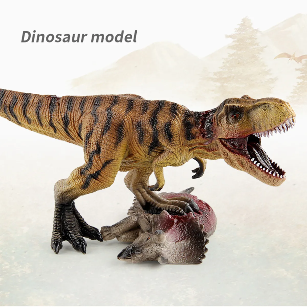 Edena Đồ Chơi Mô Hình Khủng Long Tyrannosaurus Rex Triceratop Xác ...